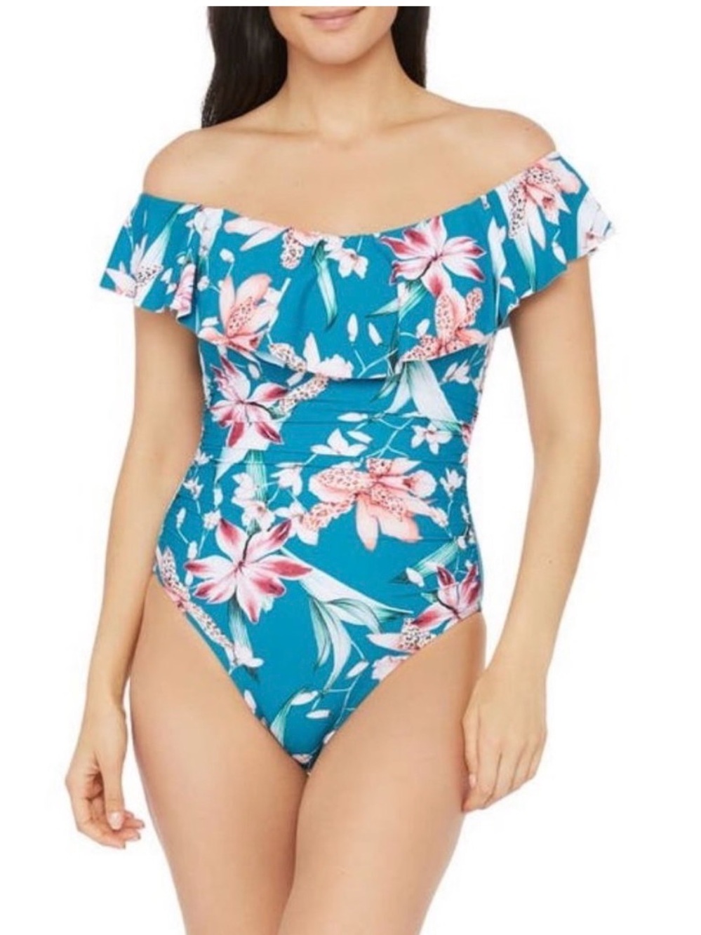 La Blanca One Piece Flyaway Off The Shoulder Swimsuit